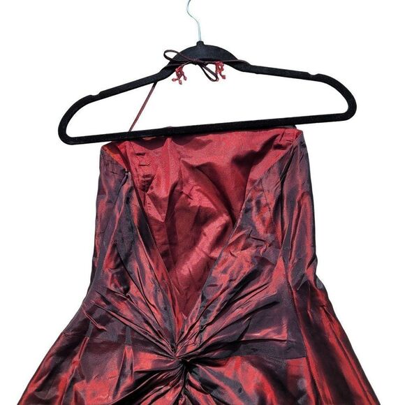 Vintage 90's Cache Gown 6 Oxblood Maroon Halter Backless Knotted Waist Aline USA - Picture 17 of 17